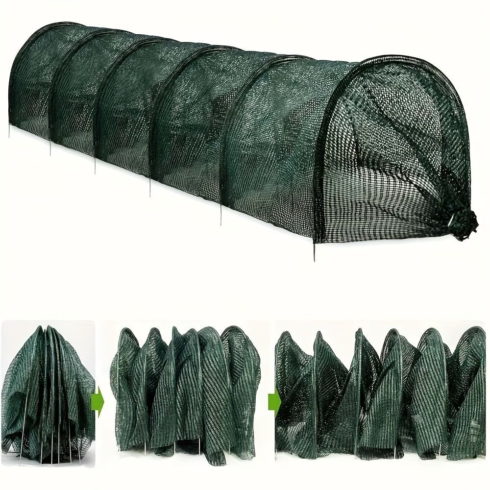 10ft Garden Tunnel Shade Cloth Cover, PET+PE Material, for Greenhouse, Patio